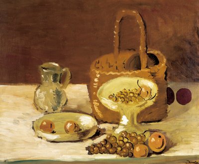 Natureza morta com cesto (óleo sobre tela) de Andre Derain