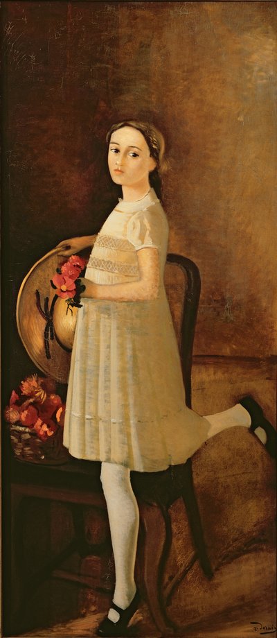 A sobrinha do pintor, c.1931 (óleo sobre tela) (ver também 287564) de Andre Derain