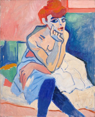 Mulher de camisa de noite de Andre Derain