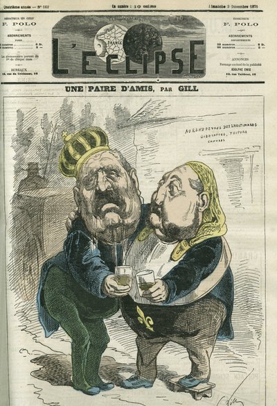 Um par de amigos, Hippolyte de Villemessant (1812-1879), diretor de Figaro e do príncipe Philippe d