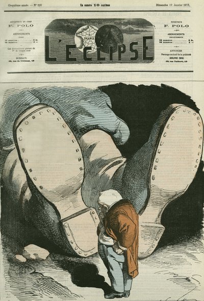 Adolphe Thiers (1797-1877), estadista francês. Capa em "L