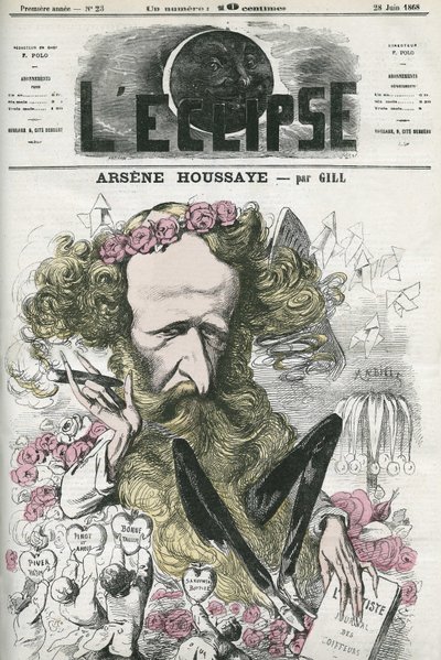 Arsene Housset dit Houssaye (1815-1896), um homem de letras francês. Capa em "L