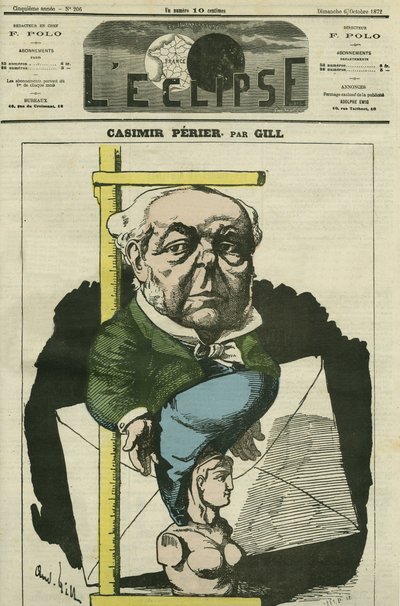 Auguste Casimir Perier (1811-1876), político francês. Capa em "L