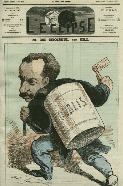 Cartoon de Horace de Choiseul-Praslin (Choiseul Praslin de Andre Gill