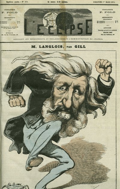 Desenho animado de Jean-Charles Langlois (Jean Charles Langlois de Andre Gill
