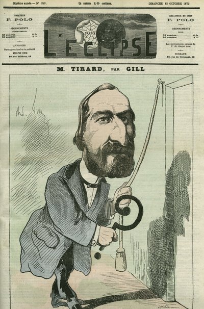 Desenho animado por Pierre Tirard (1827-1893), político francês. Capa em "L