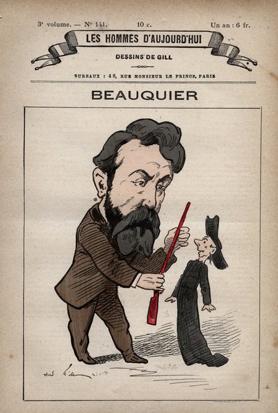 Desenho animado do político francês Charles Beauquier 1833 - 1916 de 