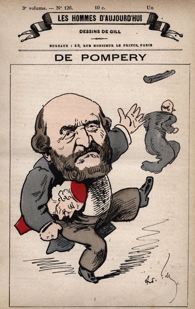Desenho animado de Edouard de Pompery 1812-1895 de 