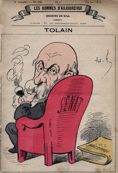 Desenho animado de Henri Louis Tolain (1828-1897) político francês, de 