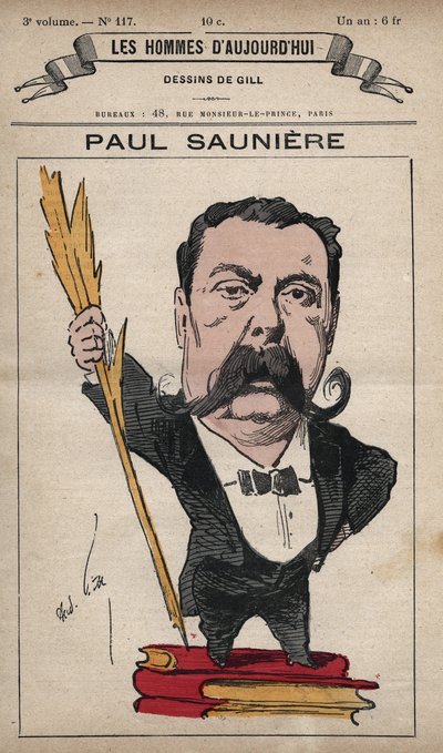 Desenho animado de Paul Sauniere (1827-1894) de 