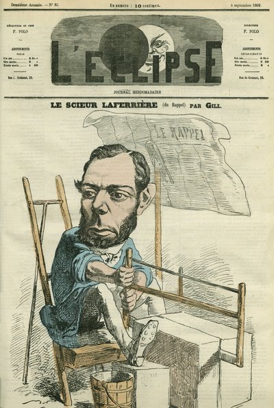 Edouard Lafferiere (1841-1901), magistrado e político francês. Capa em "L