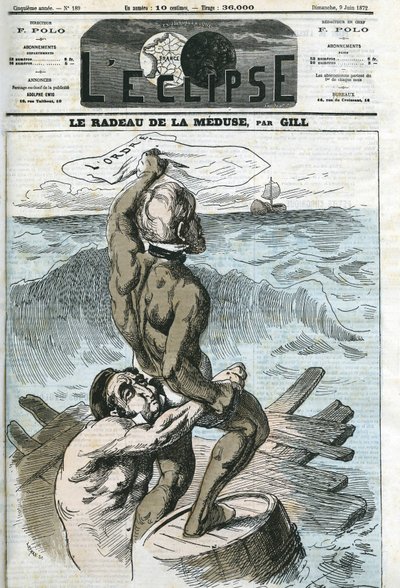 Eugene Rouher (1814-1884), e Clement Duvernois (1836-1879), políticos franceses. Capa em "L