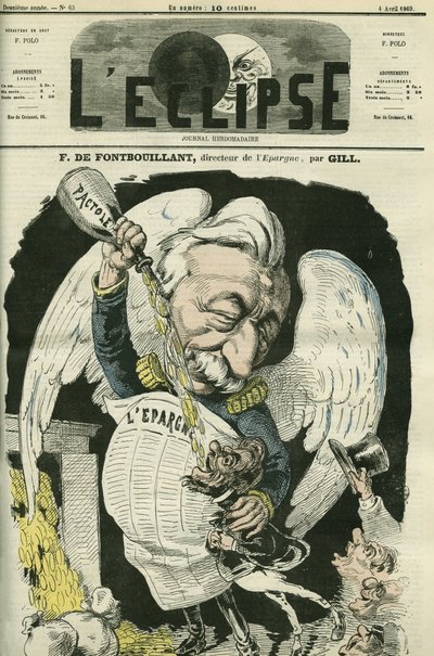 F. de Fontbouillant, director da Epargne. Capa em "L