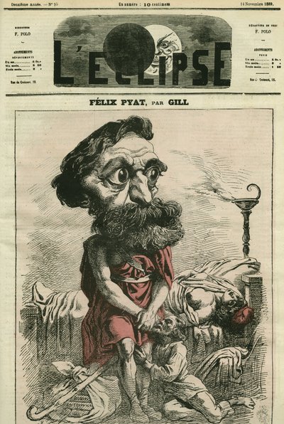 Felix Pyat (1810-1889), advogado francês, homem de letras e político. Capa em "L