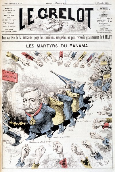 Ferdinand de Lesseps - por Gill, em "Os Homens de Hoje", no final do século XIX de Andre Gill