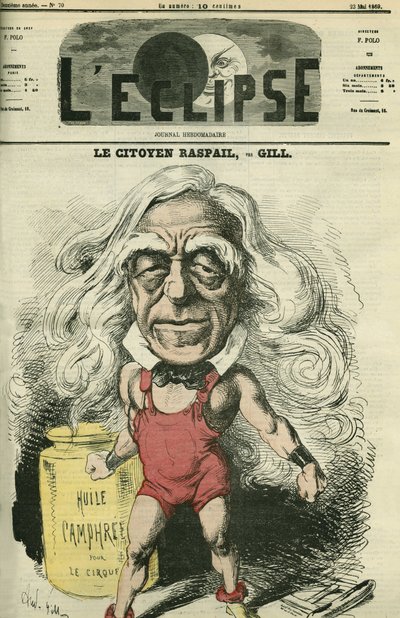 François-Vincent Raspail (1794-1878), químico, médico e homem político francês. Capa em "L