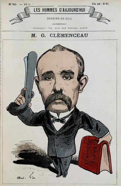 Georges Clémenceau - por Gill, em "Les hommes d