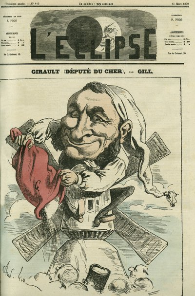 Jean Girault (1825-1909), moleiro e político francês. Capa em "L