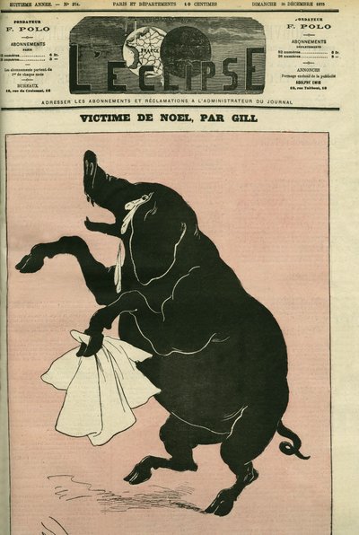 Le porco "vítima de noel". Capa em "L