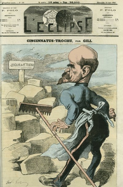 Louis-Jules Trochu (1815-1896), general francês e político. Capa em "L