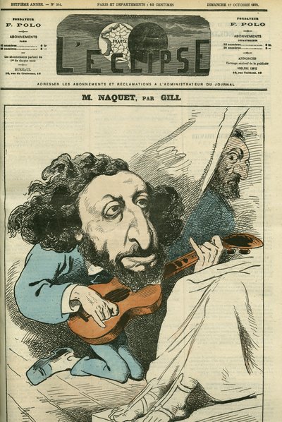 Retrato de Alfred Naquet (1834-1916), político francês. Capa em "L