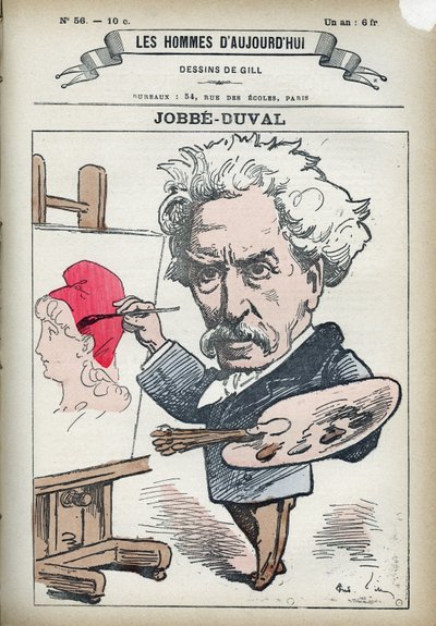 Retrato de Armand Felix Maris Jobbe-Duval Jobbe Duval (1821-1889), pintor e político francês. Desenho animado de Gill, Paris. de Andre Gill