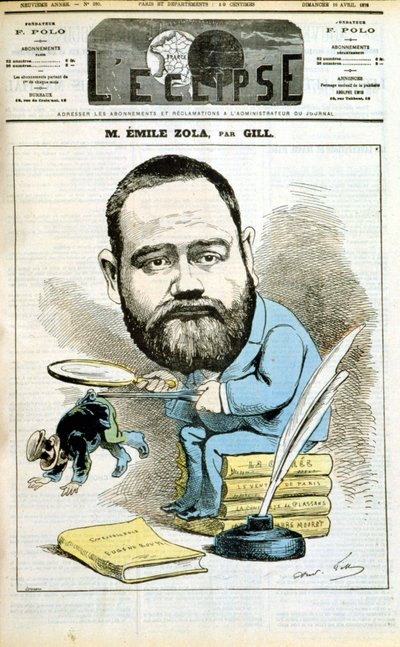 Retrato de Emile Zola de Andre Gill