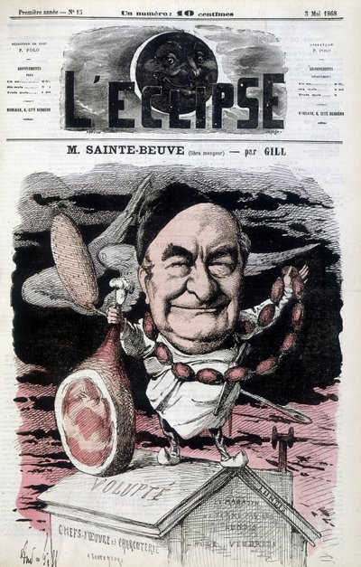 Sainte-Beuve (Sainte-Beuve) (comedor livre) - Cartoon by Gill, em "L