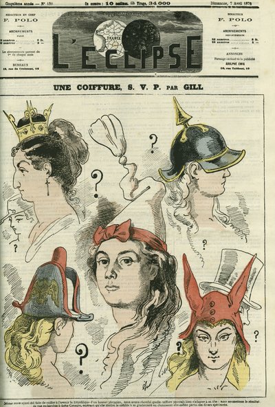 Deve um penteado, por favor, a República ser penteada ao estilo realista, prussiano, bonapartista ou revolucionário de acordo com a censura? Capa em "L