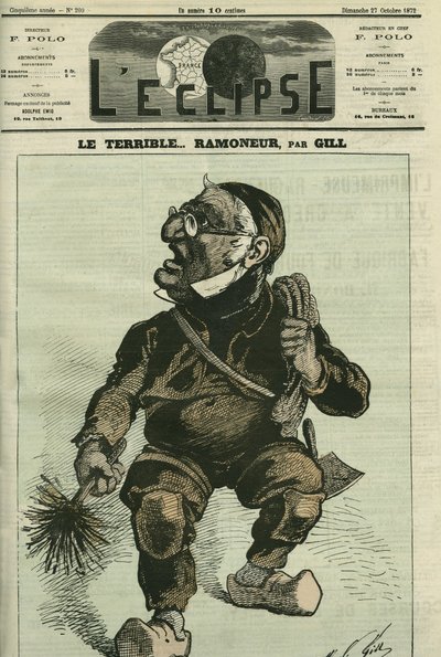 A terrível chaminé da chaminé, Adolphe Thiers (1797-1877), historiador e estadista francês. Capa em "L