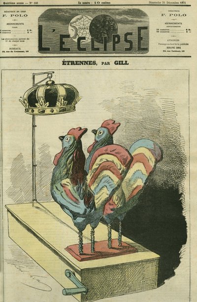 Os dois galos são coroas. Capa em "L