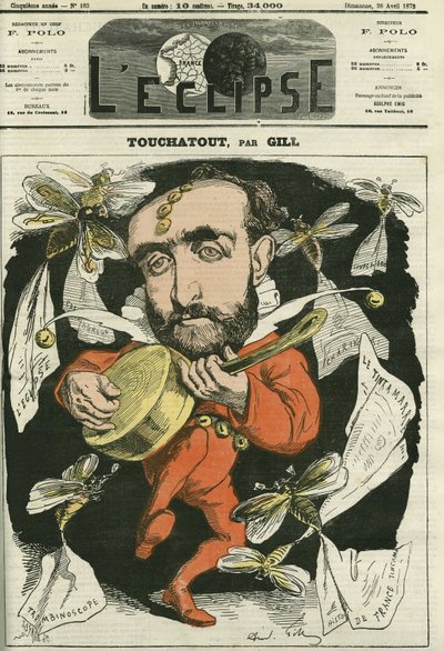 Touchatout, autor de "Histoire de France tintamarresque" e "Trombinoscope". Capa em "L