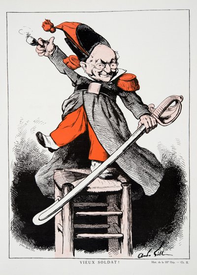 Velho Soldado !, da História da Terceira República, vol. Eu, História Política, pub.1933 de Andre Gill