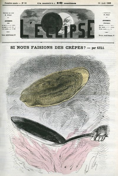 Porque não fazemos crepes? ilustração de Gill, em reacção à censura. Capa em "L