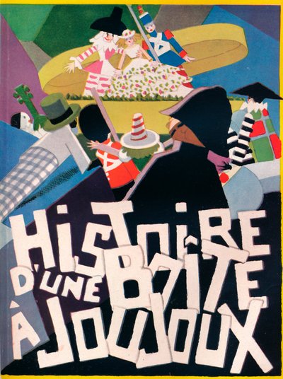 Design da capa de Andre Helle para a duna de Histoire Boite a Joujoux, 1926, 1929 de Andre Helle