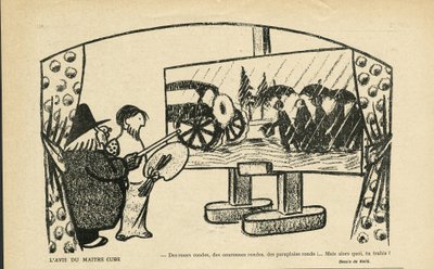 Ilustração de André Helle (1875-1945) in Le Smile, no 12, 20/03/13 - A opinião do mestre cubo - Arte, Vanguarda, Cubismo de Andre Helle