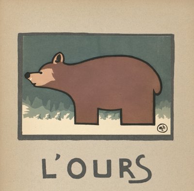 Ilustração infantil de um urso de L