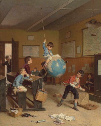Volta ao Mundo, c. 1860 (óleo no painel) de André Henri Dargelas