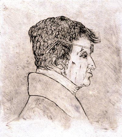 Andre Marie Ampere, auto-retrato c. 1805-1810 (desenho) de Andre Marie Ampere