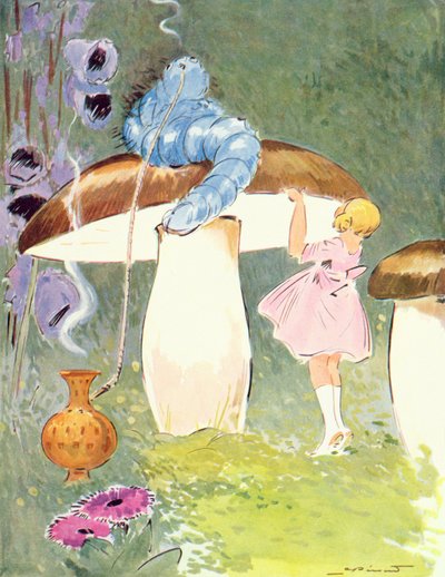 Alice and the Caterpillar, ilustração de 