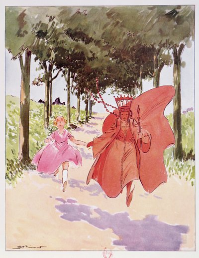 Alice e a Rainha Vermelha, ilustração de 