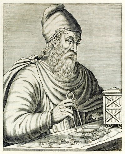 Arquimedes de Siracusa from True Portraits  de André Thévet publicado em 1594 de Andre Thevet