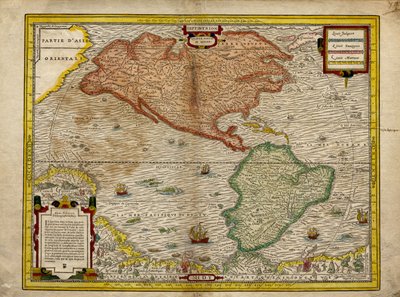 Mapa da América, Quatro partes do mundo de Andre Thevet