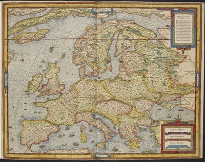 Mapa da Europa, A Cosmografia Universal de André Thevet de Andre Thevet