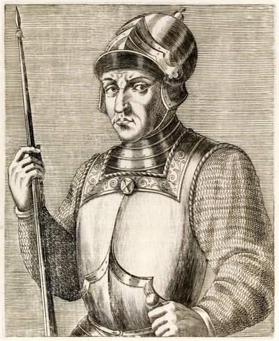 Guilherme, o Conquistador, primeiro rei normando da Inglaterra, de True Portraits, de André Thévet, publicado em 1584 de Andre Thevet