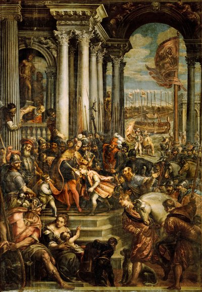 O imperador bizantino Aleixo IV Angelus ... (óleo sobre tela) de Andrea (1539 1614) Vicentino
