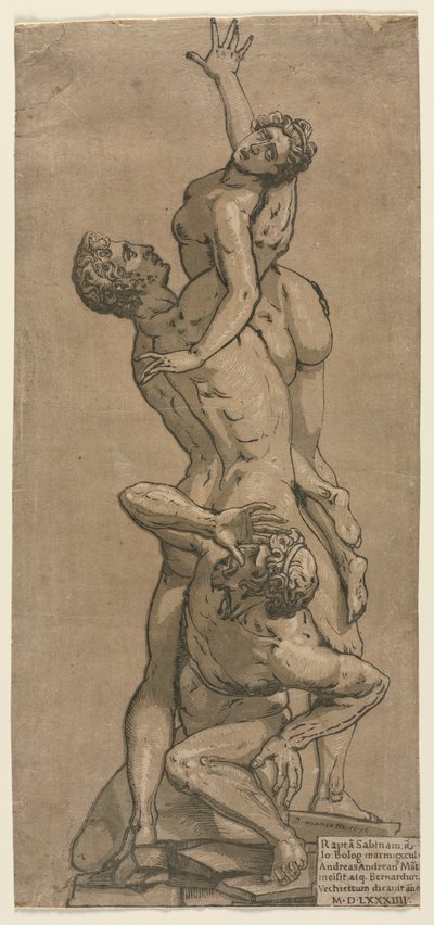 O rapto de uma mulher de Sabine. de Andrea Andreani