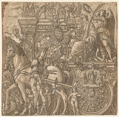 O triunfo de Júlio César: César Triunfante, 1593-99. de Andrea Andreani