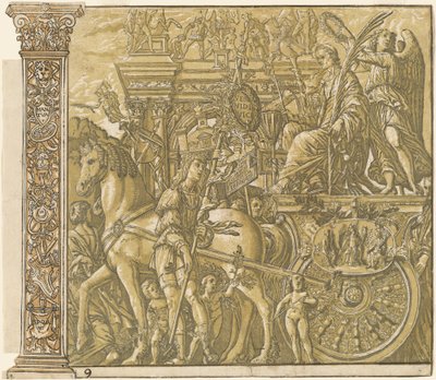 O Triunfo de Júlio César [no.9 mais 2 colunas], 1599. de Andrea Andreani