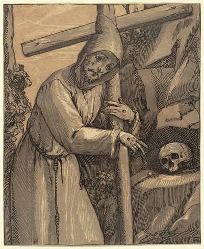 São Francisco de Assis de Andrea Andreani, after Alessandro Casolani
